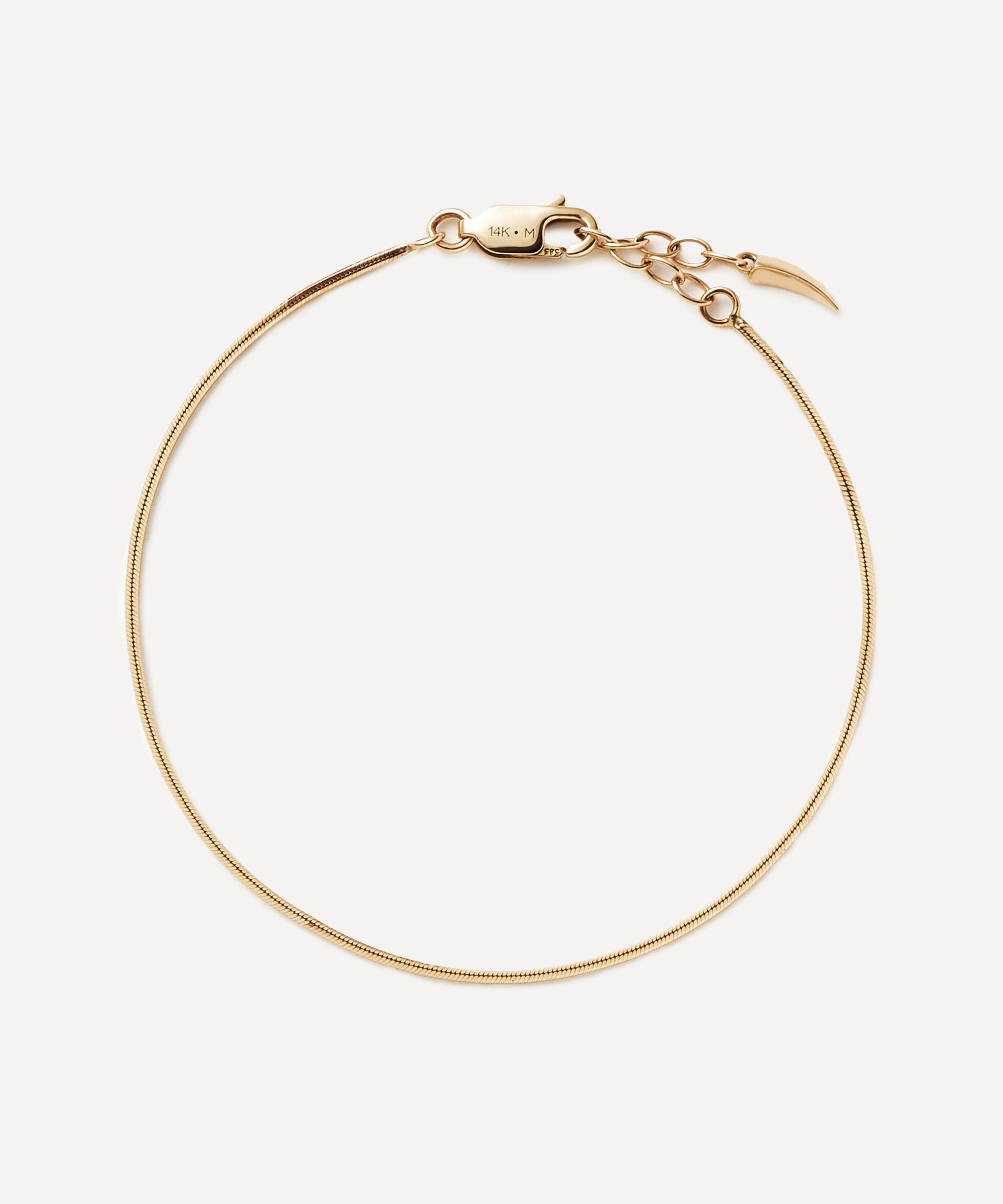 Missoma - 14ct Gold Fine Square Snake Chain Bracelet image number 0