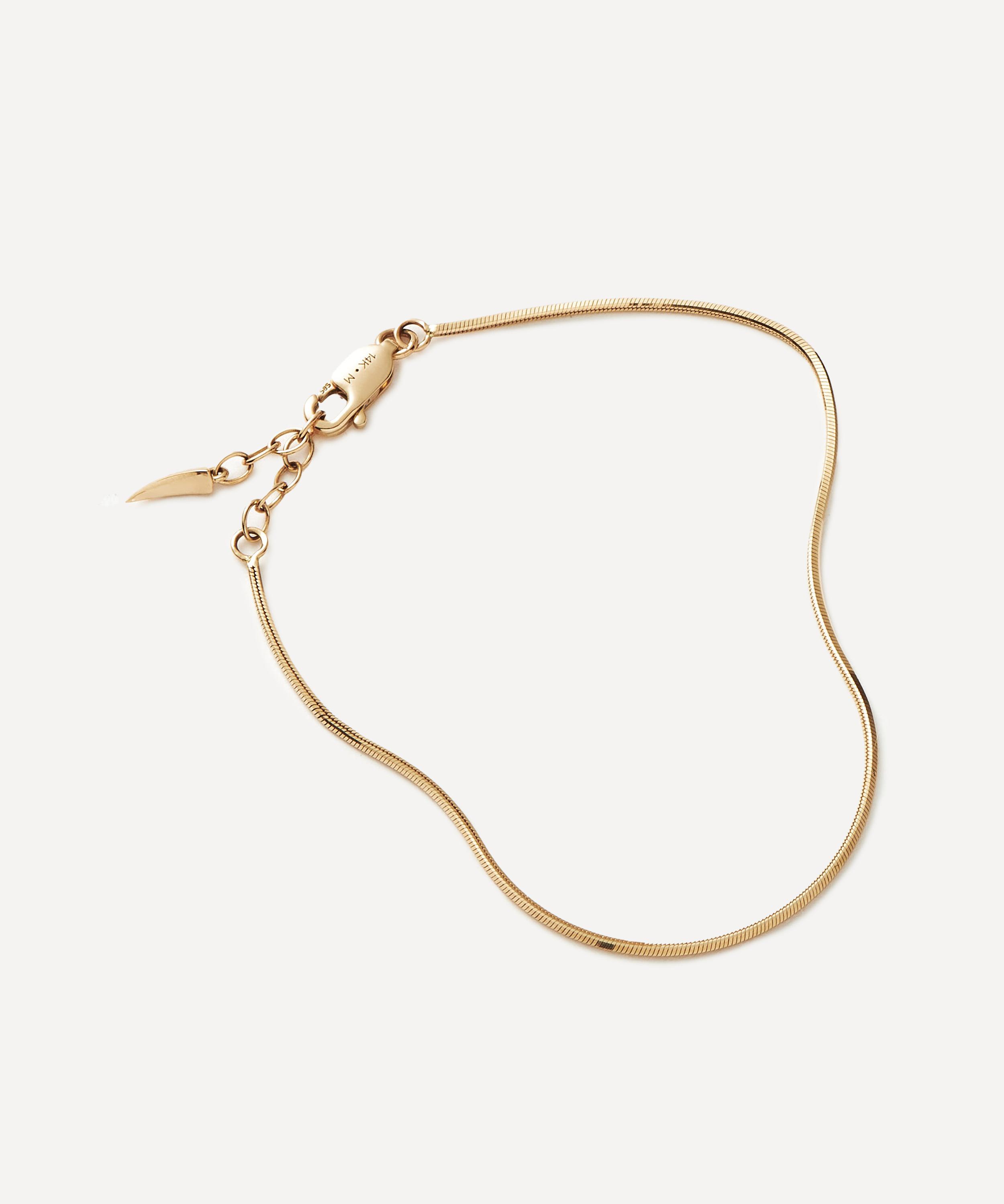Missoma - 14ct Gold Fine Square Snake Chain Bracelet image number 2