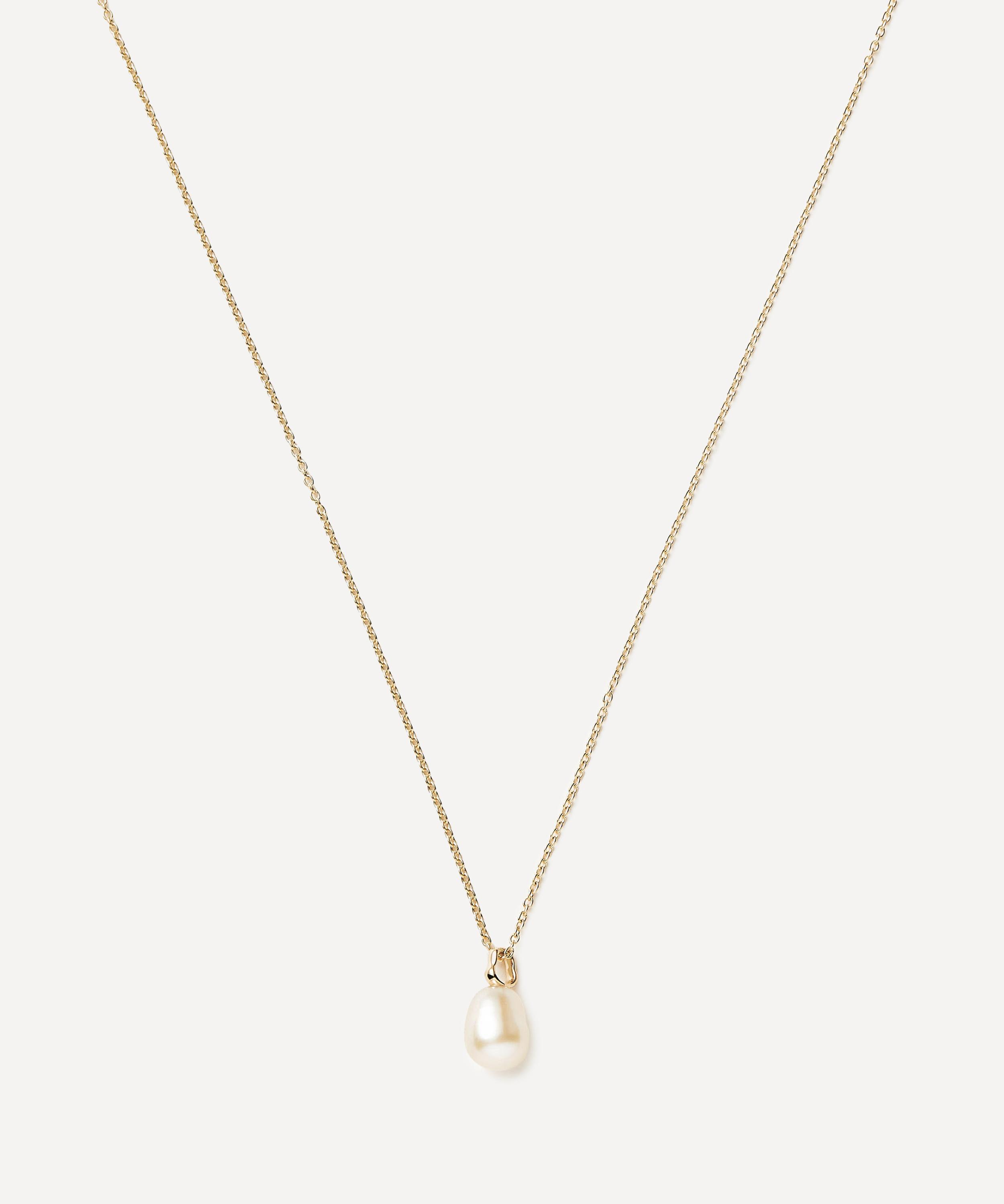 Missoma - 14ct Gold Fine Baroque Pearl Pendant Necklace image number 0