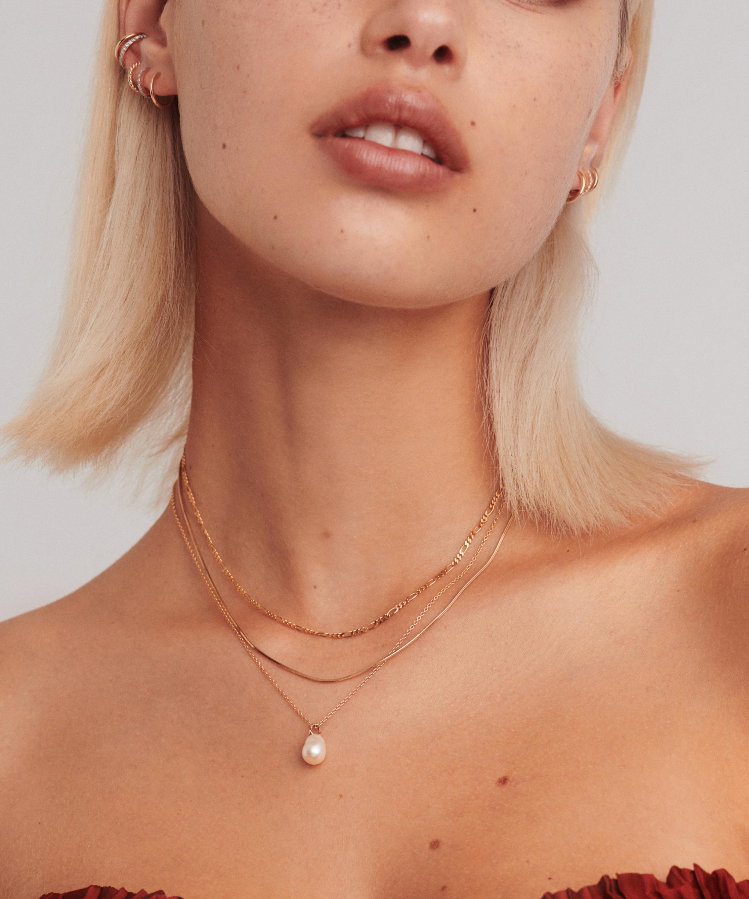 Missoma - 14ct Gold Fine Baroque Pearl Pendant Necklace image number 1
