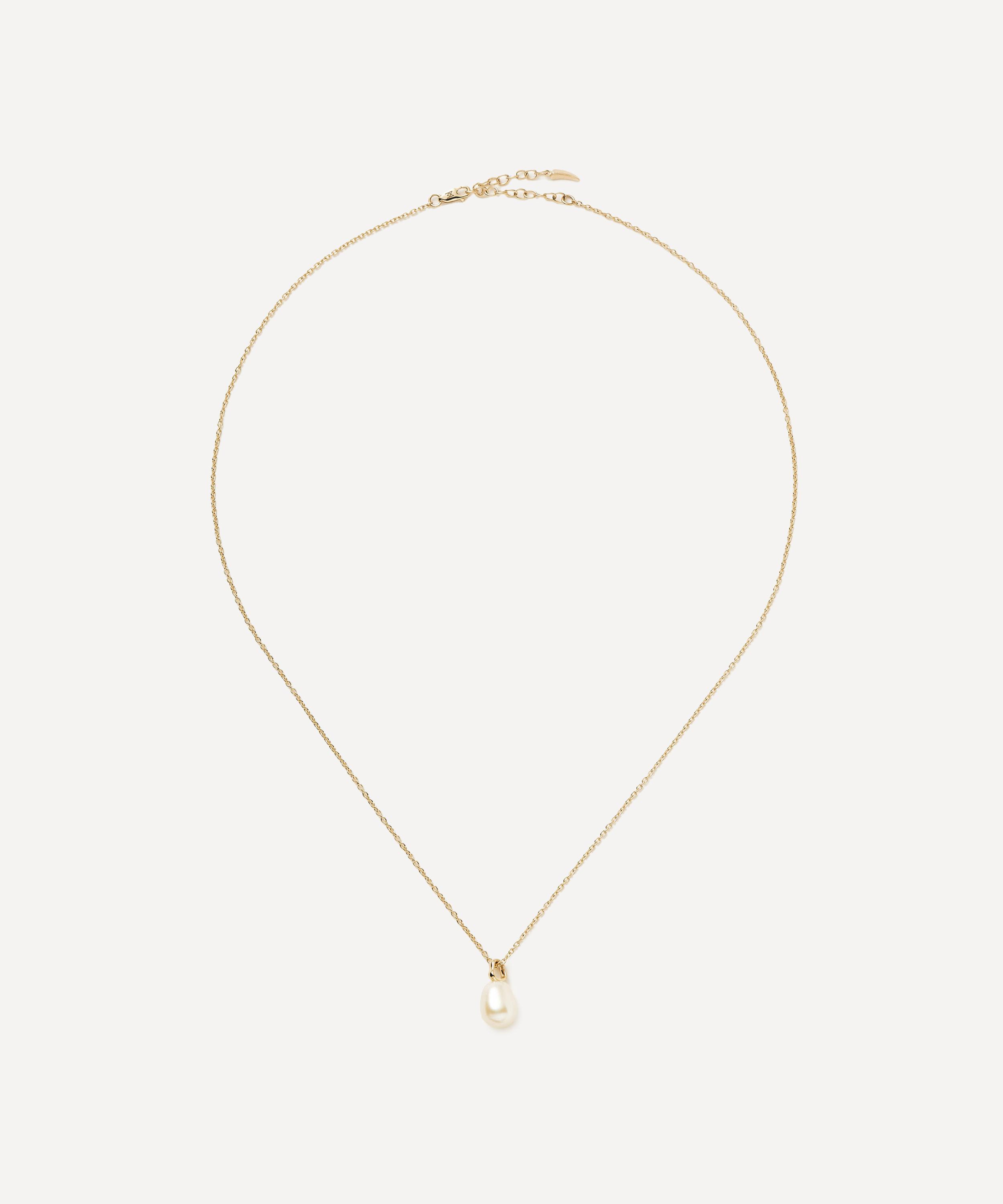 Missoma - 14ct Gold Fine Baroque Pearl Pendant Necklace image number 2
