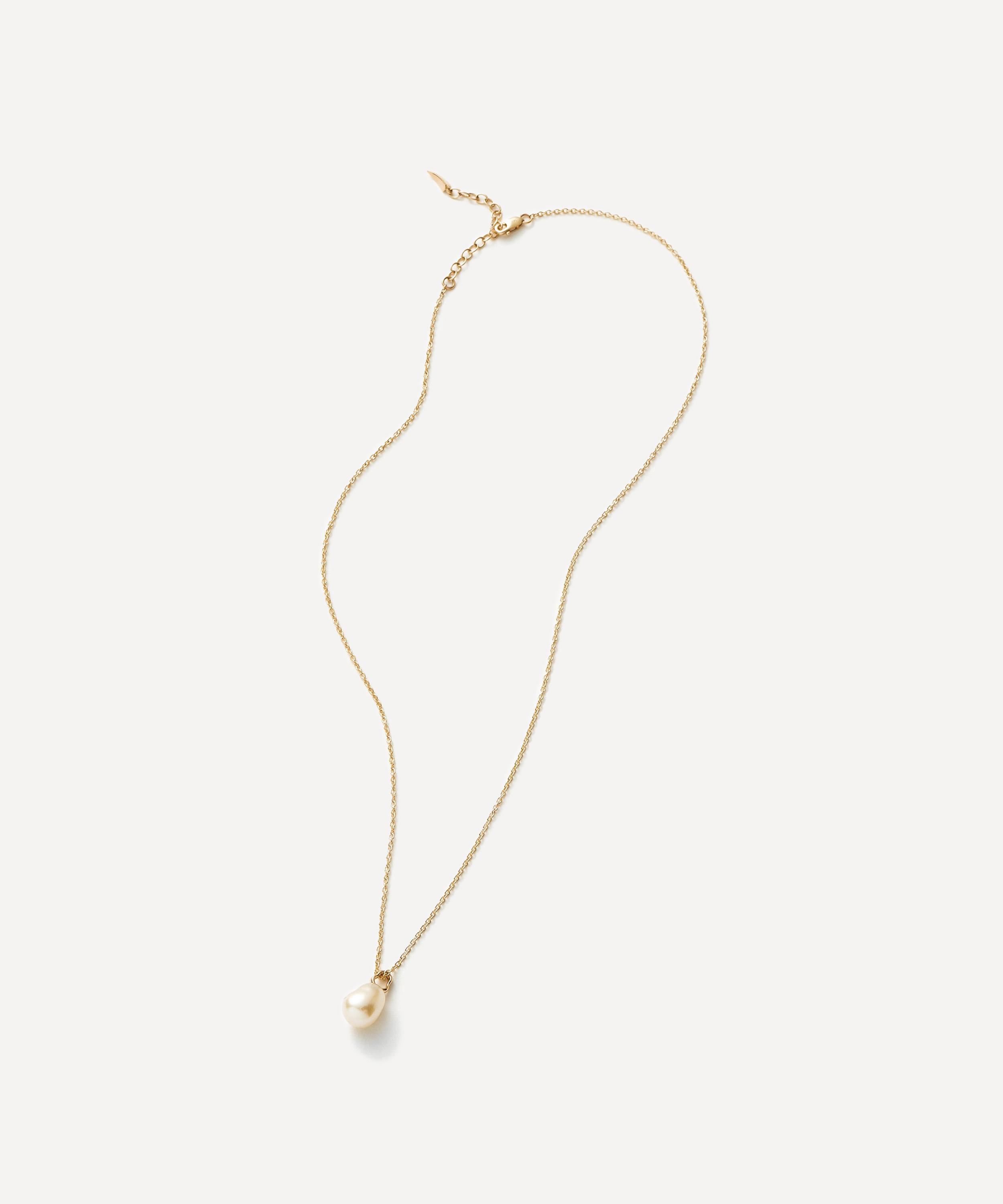 Missoma - 14ct Gold Fine Baroque Pearl Pendant Necklace image number 3