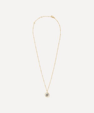 Auree - 18ct Gold-Plated Vermeil Silver Barcelona August Green Amethyst Birthstone Necklace image number 1