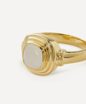 Auree - 18ct Gold-Plated Vermeil Silver California Cushion Moonstone Ring image number 1