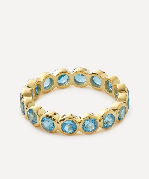 Auree - 18ct Gold-Plated Vermeil Silver Ortigia Blue Topaz Ring image number null
