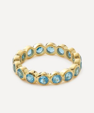 Auree - 18ct Gold-Plated Vermeil Silver Ortigia Blue Topaz Ring image number 0
