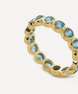 Auree - 18ct Gold-Plated Vermeil Silver Ortigia Blue Topaz Ring image number 1