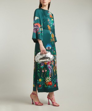 ALEMAIS - Agatha Silk Satin Midi-Dress image number 1