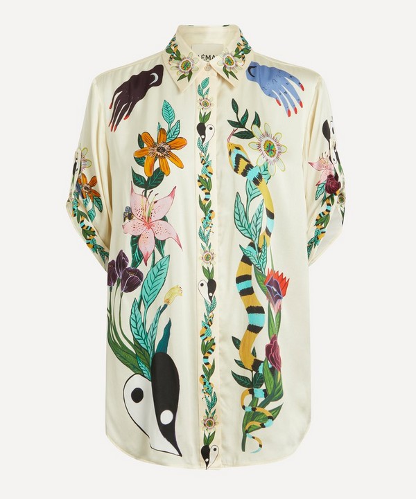 ALEMAIS - x Meagan Boyd Printed Silk Shirt image number null