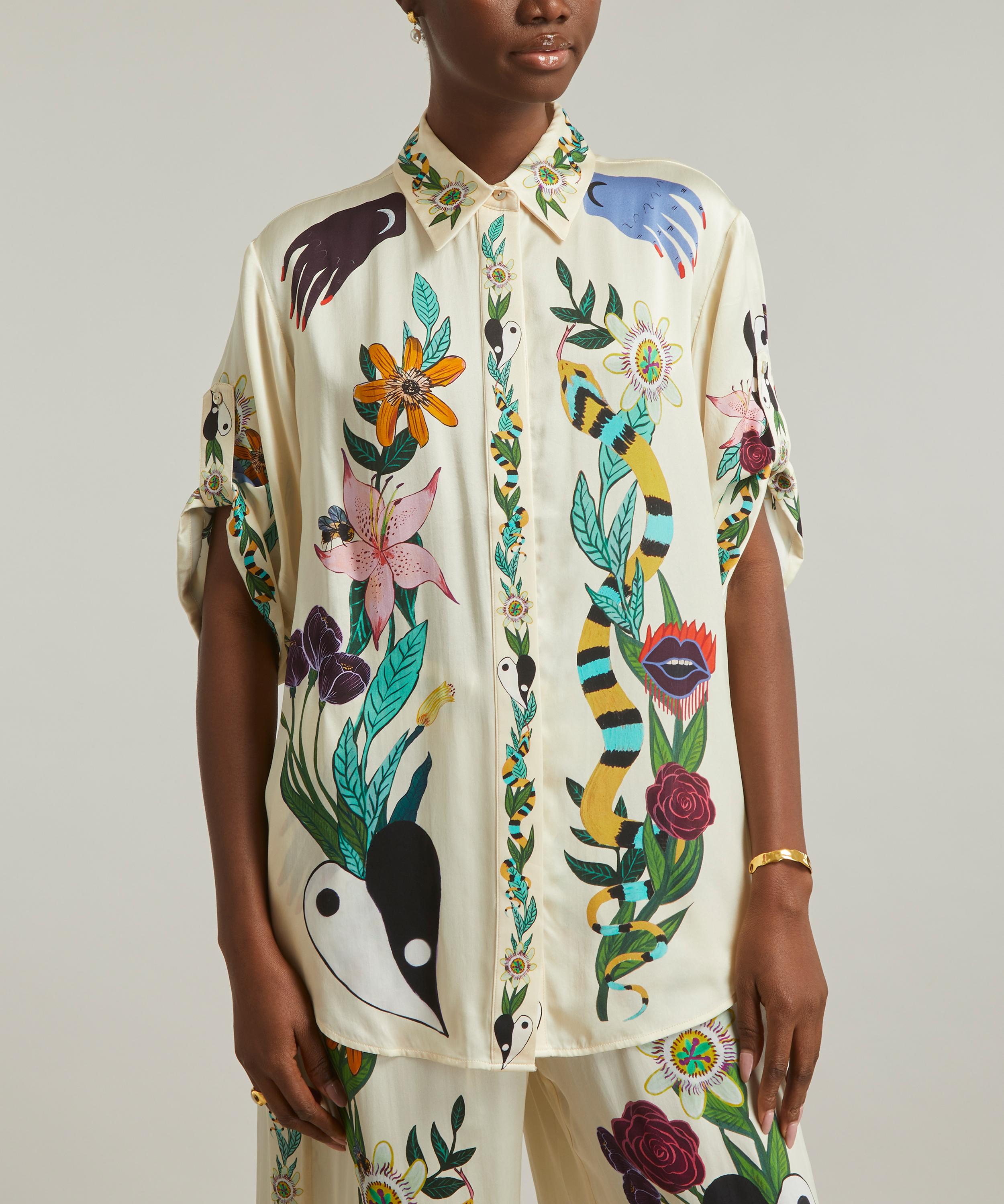 ALEMAIS - x Meagan Boyd Printed Silk Shirt image number 2