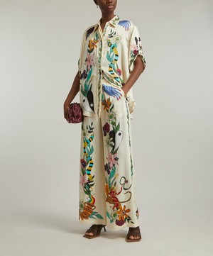 ALEMAIS - x Meagan Boyd Printed Wide Leg Trousers image number 1