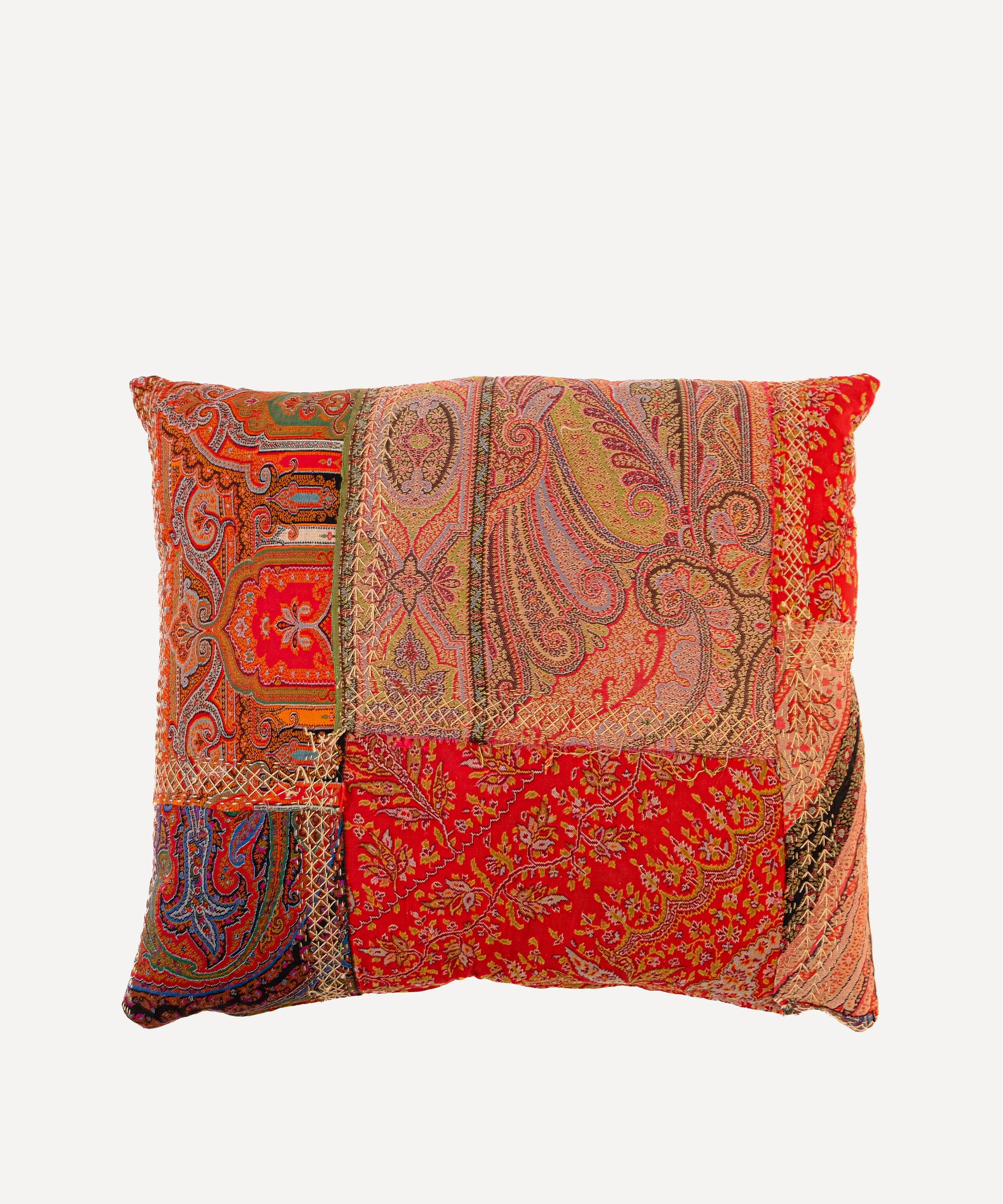 By Walid - Antique Paisley Textile Cushion 1136 image number 0