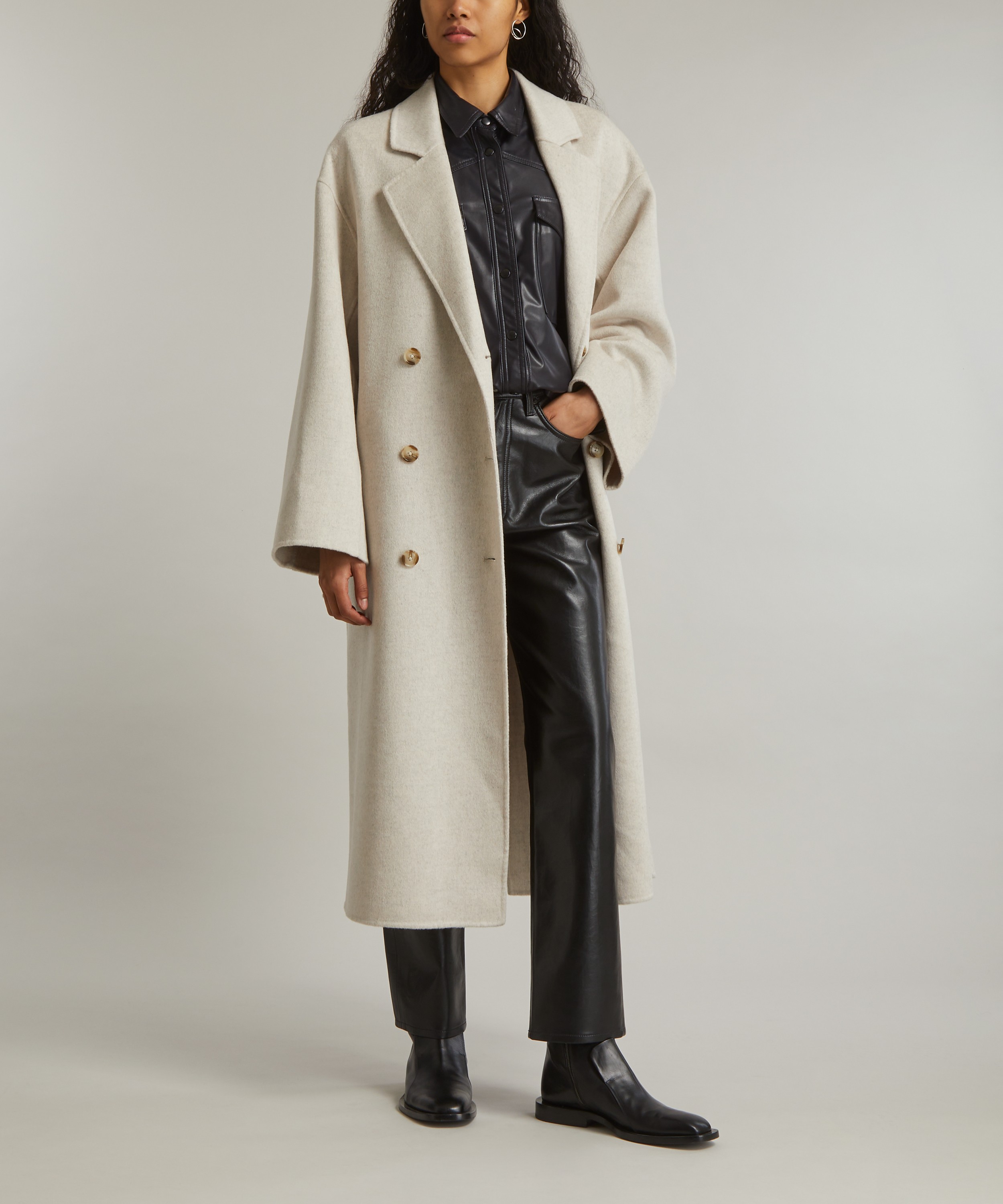 Loulou Studio - Borneo Wool and Cashmere Coat image number 1
