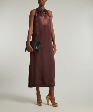 Loulou Studio - Morene Silk-Blend Halter-Neck Dress image number 1