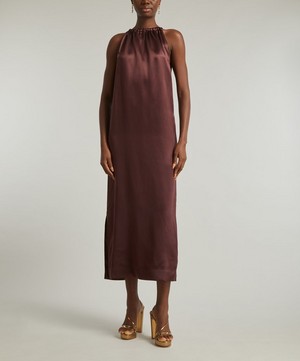 Loulou Studio - Morene Silk-Blend Halter-Neck Dress image number 2