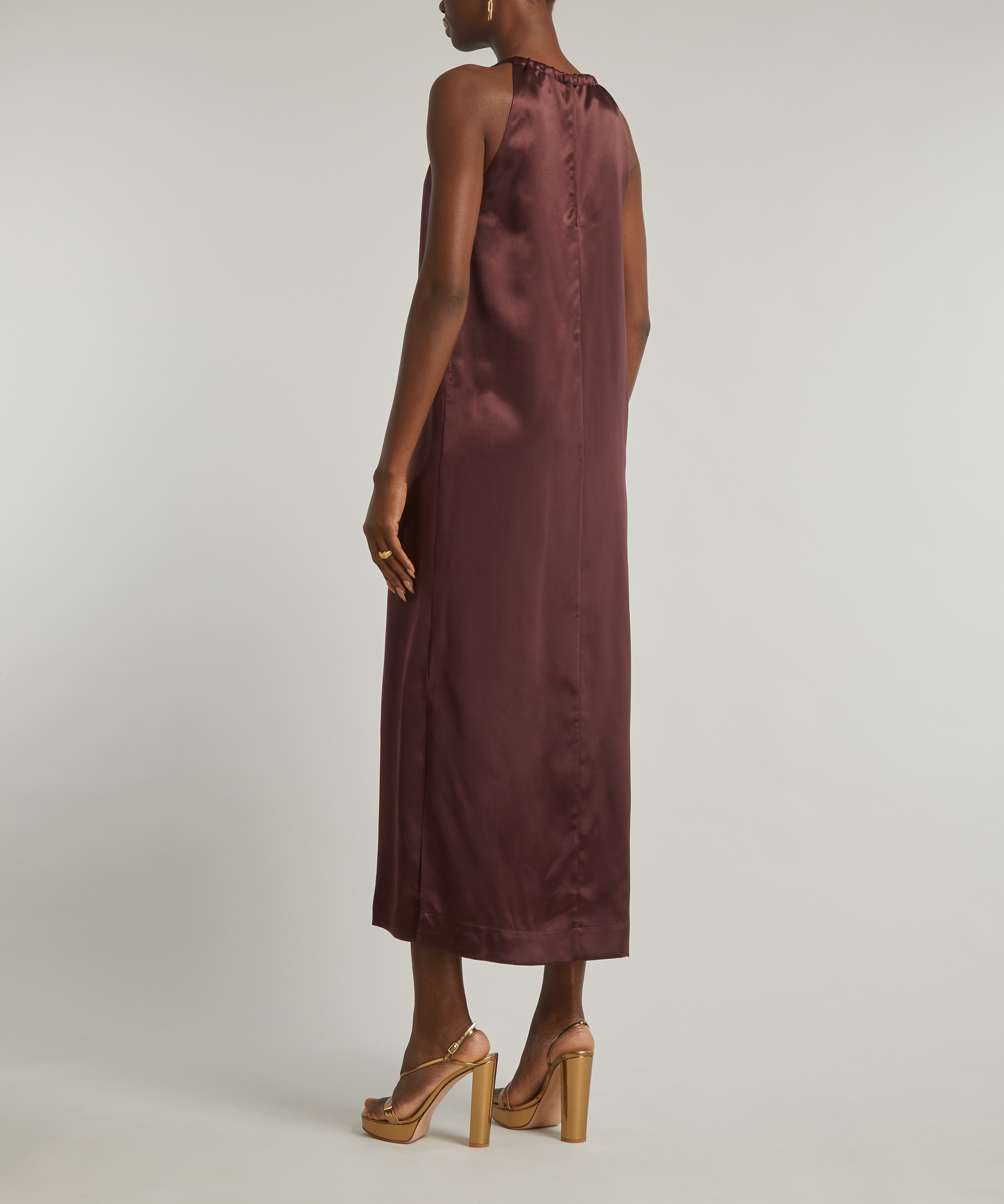 Loulou Studio - Morene Silk-Blend Halter-Neck Dress image number 3