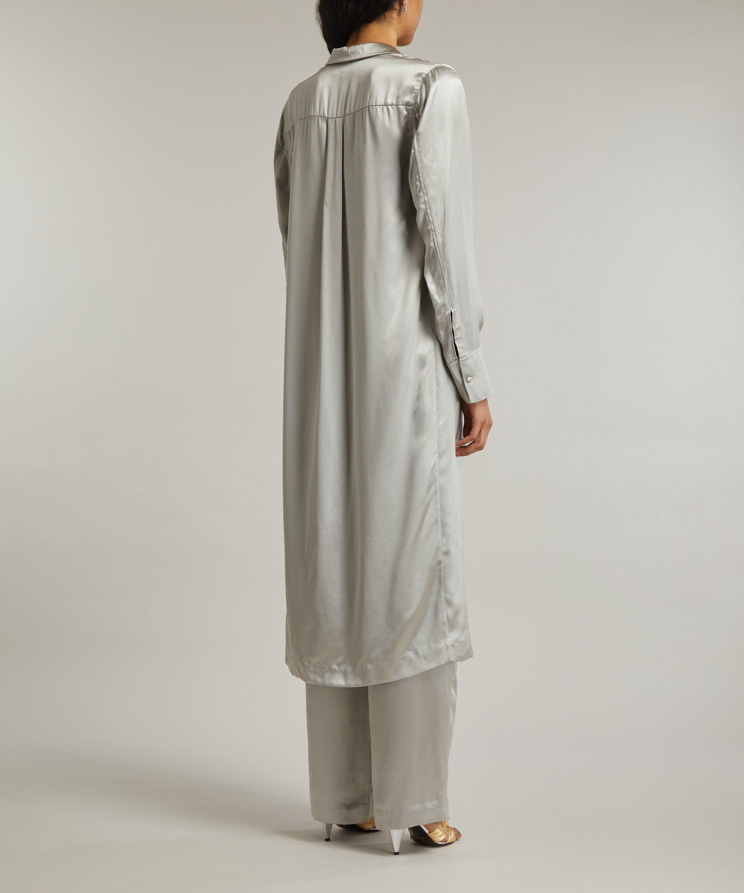 Loulou Studio - Oyat Silk Blend Long Shirt image number 3