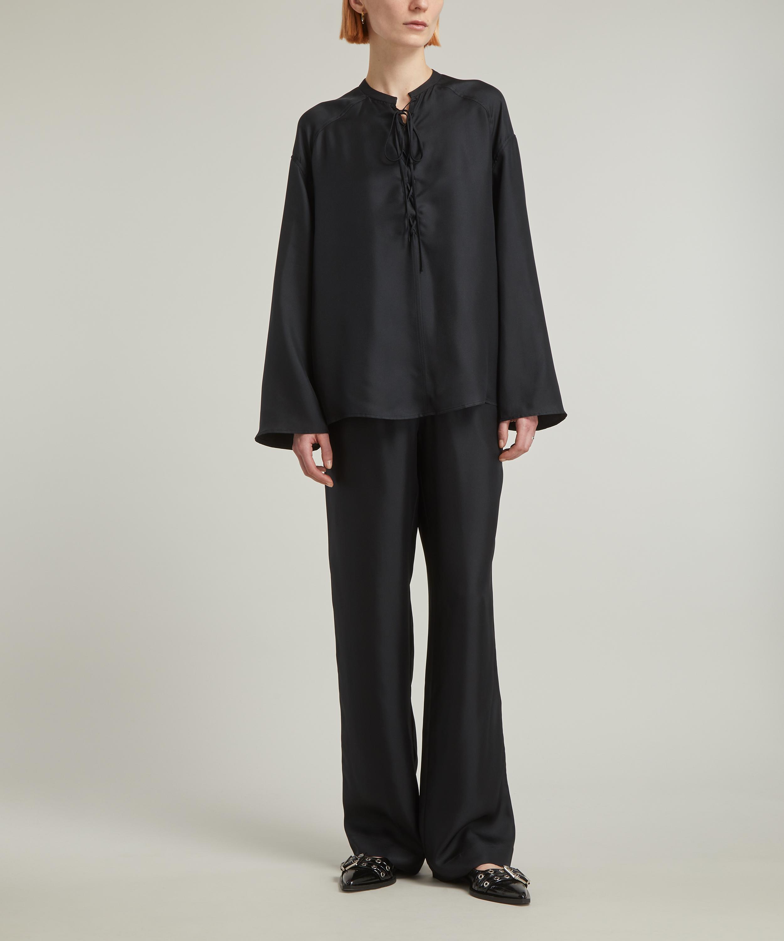 Loulou Studio - Alera Silk-Twill Wide-Leg Trousers image number 1