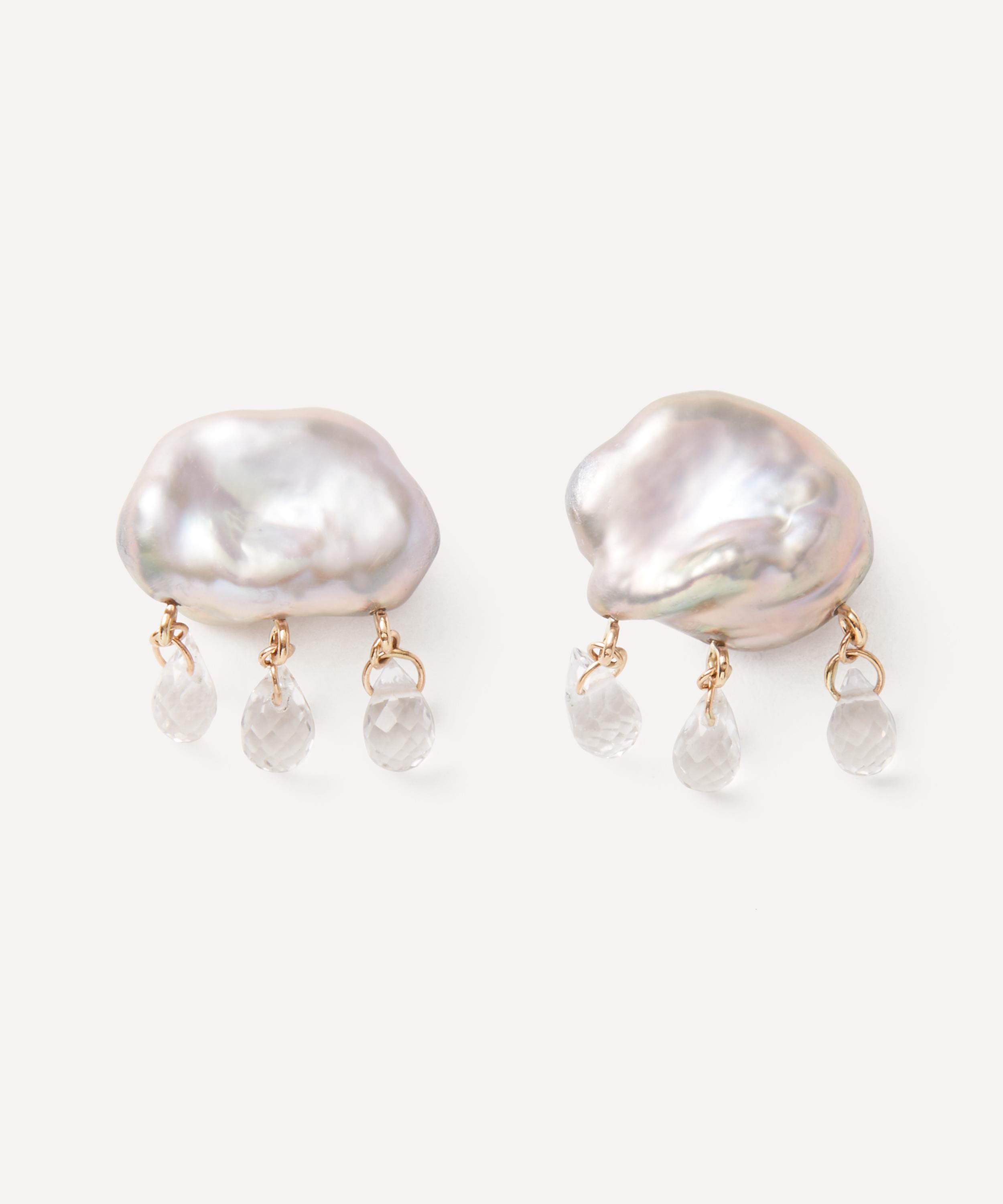 Rachel Quinn - 14ct Gold Rainy Day Pearl Stud Earrings