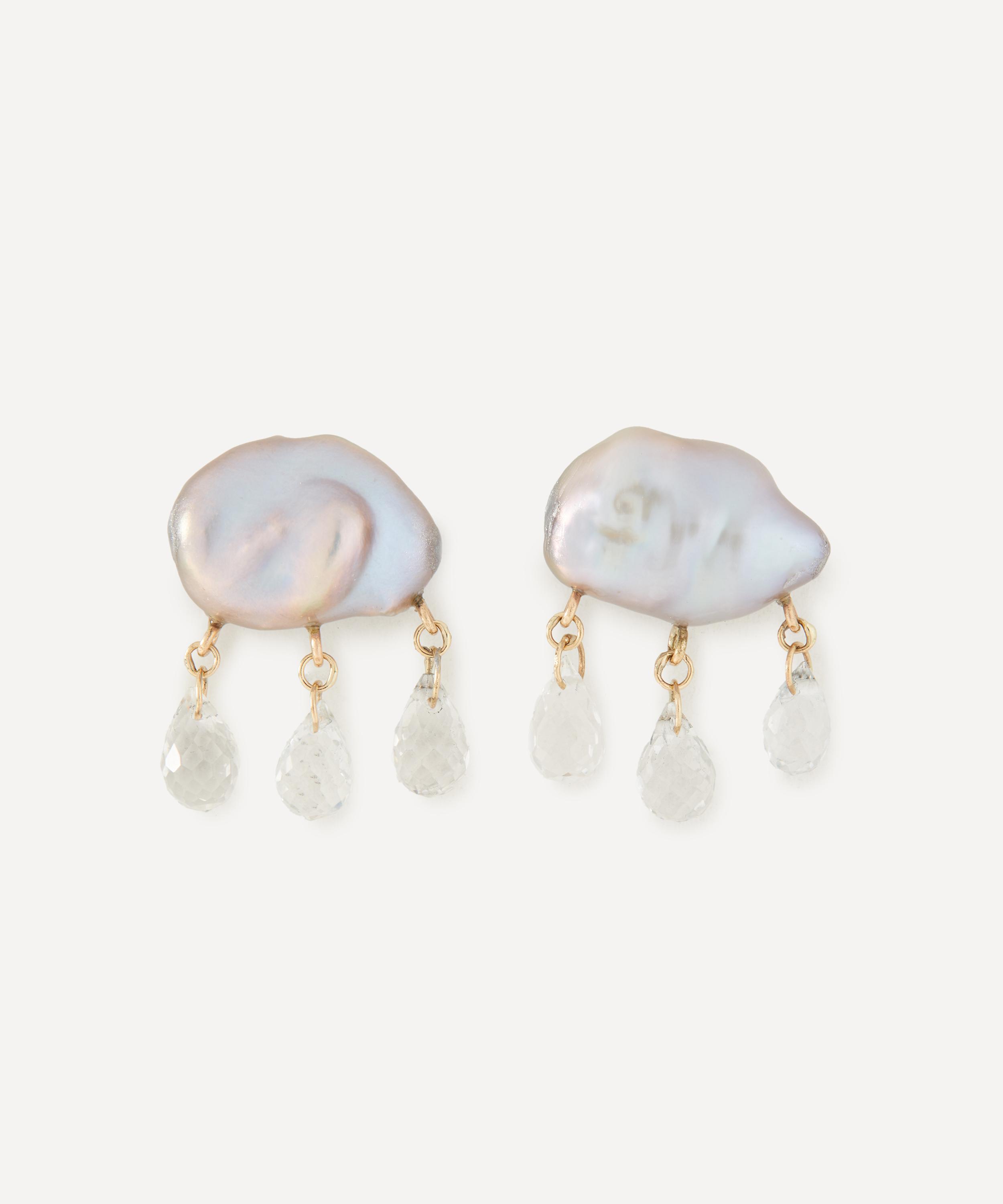 Rachel Quinn - 14ct Gold Rainy Day Pearl Stud Earrings