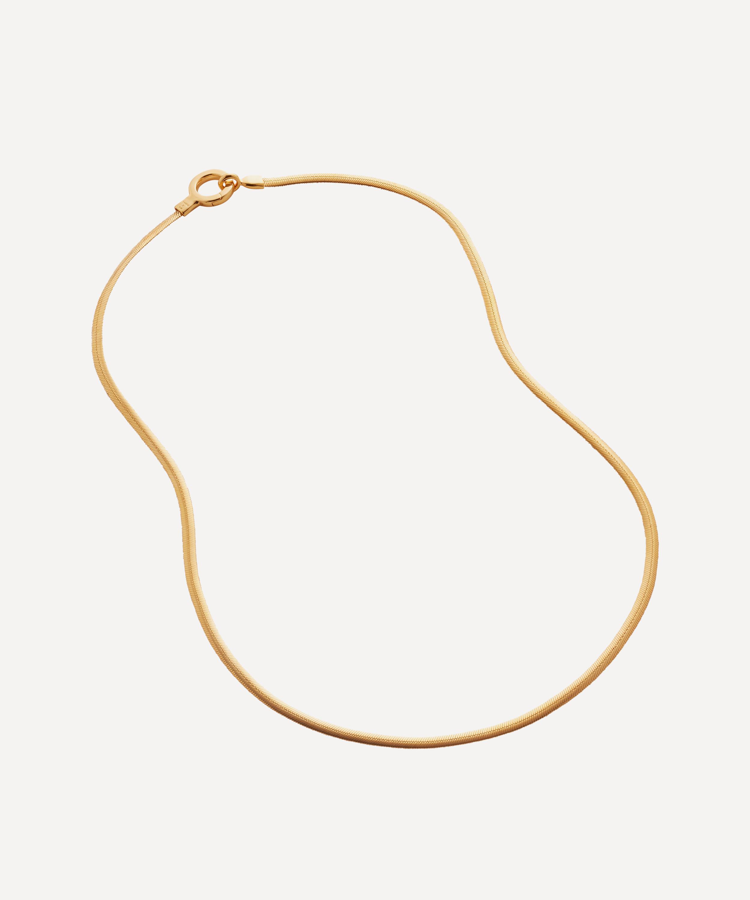 Monica Vinader - 18ct Gold-Plated Vermeil Silver Snake Chain Necklace image number 0