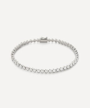 Monica Vinader - Sterling Silver Diamond Essential Tennis Bracelet image number 0