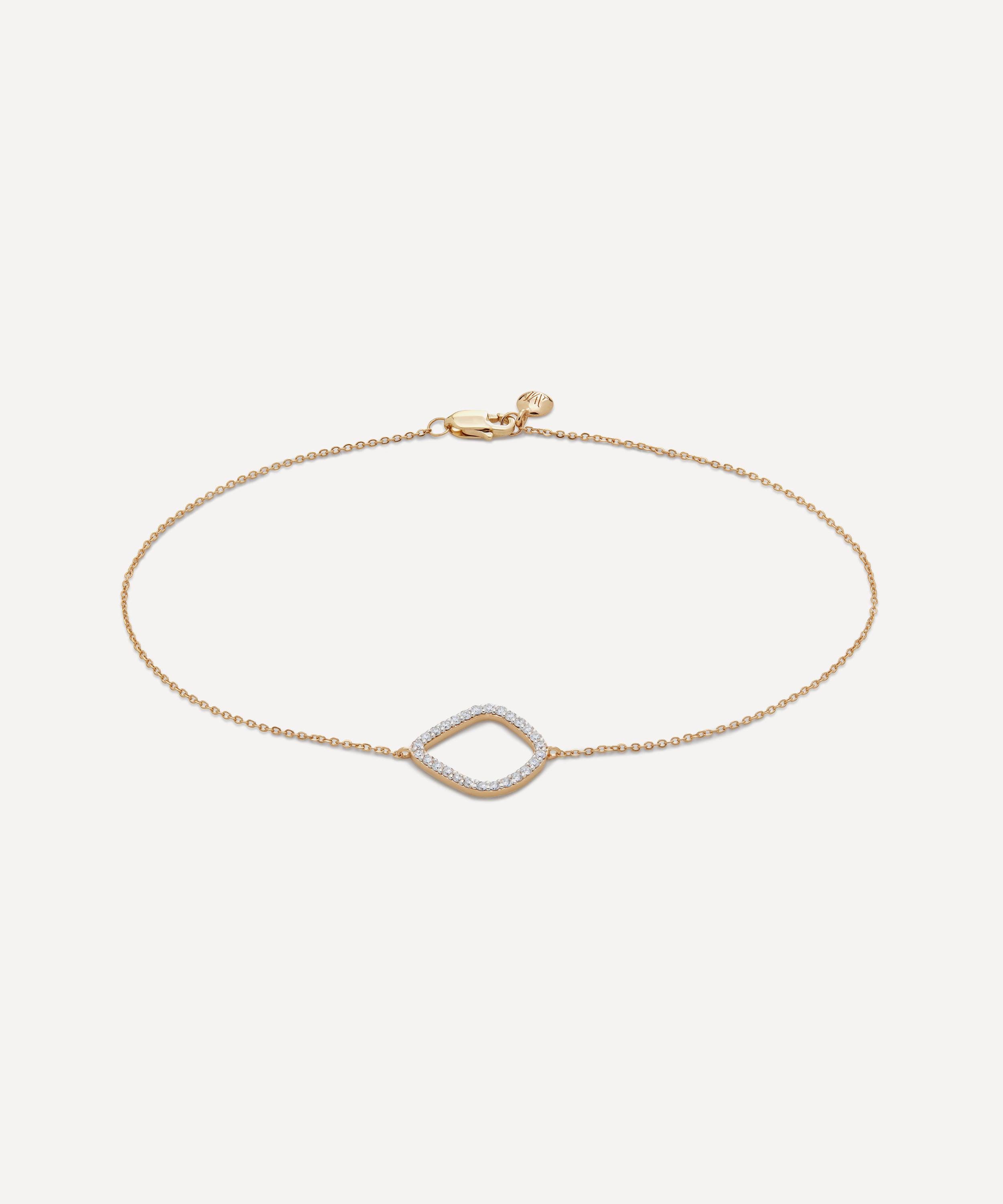 Monica Vinader - 14ct Gold Lab-Grown Diamond Riva Kite Chain Bracelet
