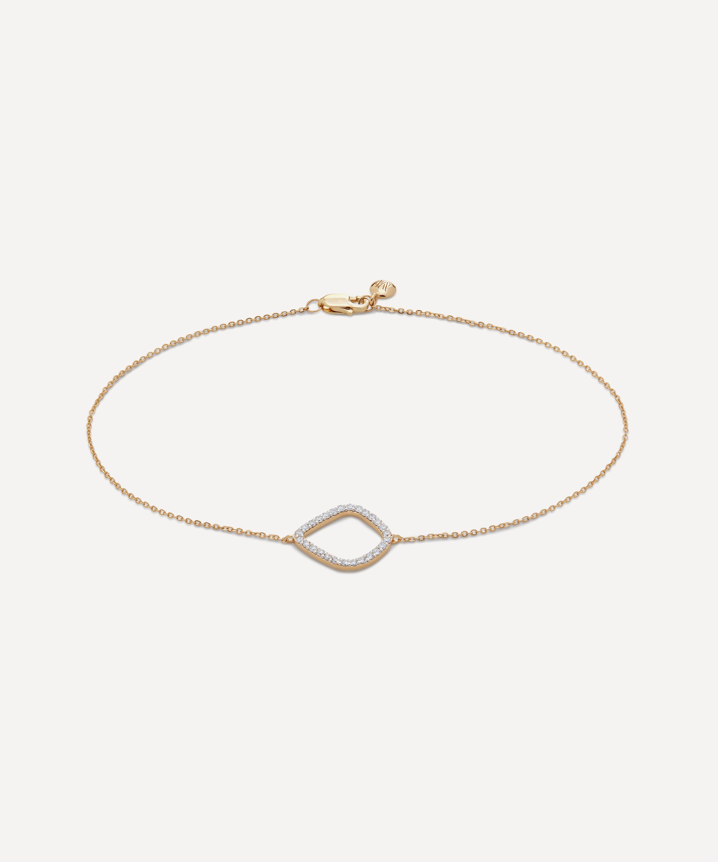 Monica Vinader - 14ct Gold Lab-Grown Diamond Riva Kite Chain Bracelet image number 0