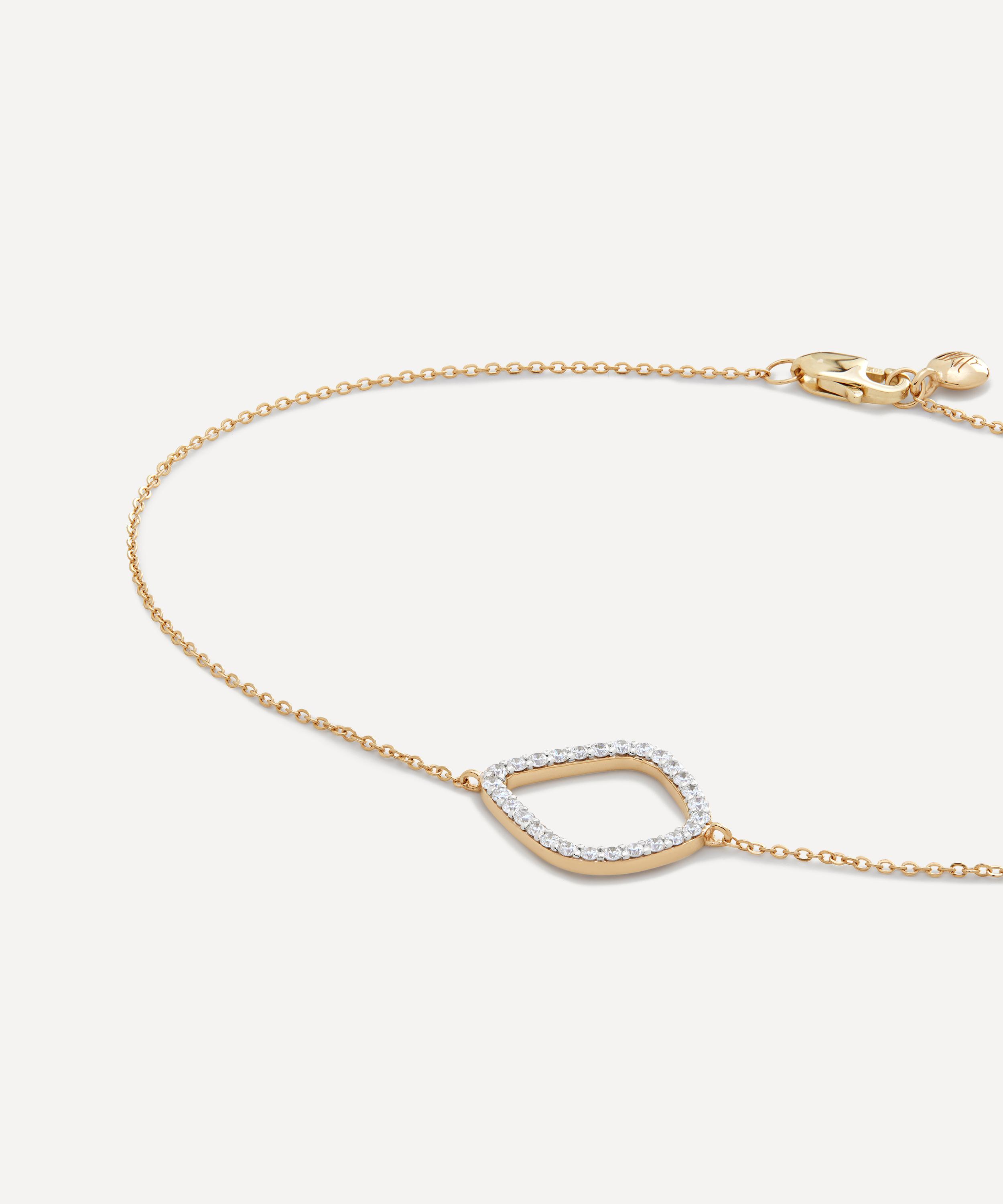 Monica Vinader - 14ct Gold Lab-Grown Diamond Riva Kite Chain Bracelet image number 2