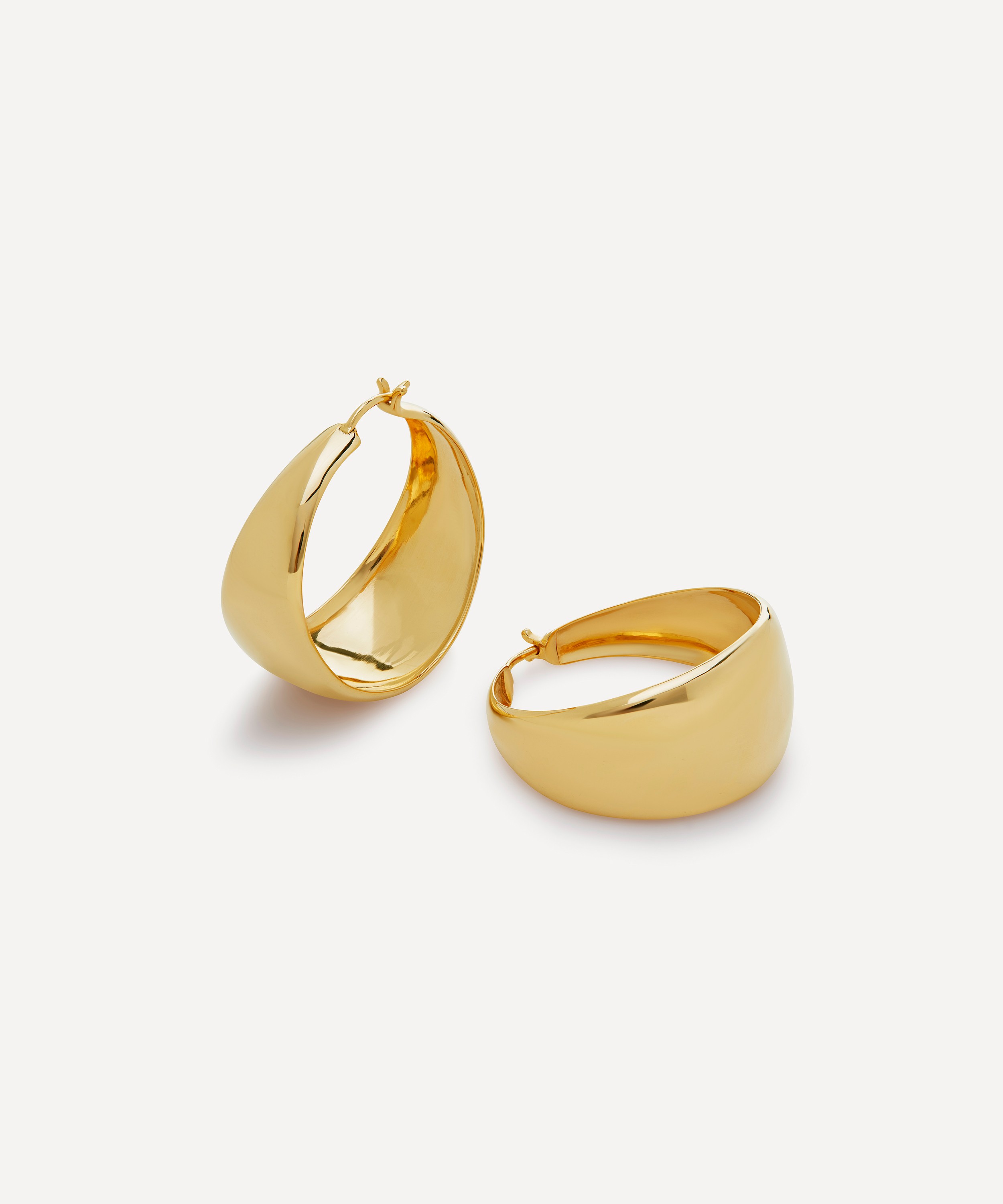 Monica Vinader - Kate Young 18ct Gold-Plated Vermeil Silver Large Hoop Earrings image number 0