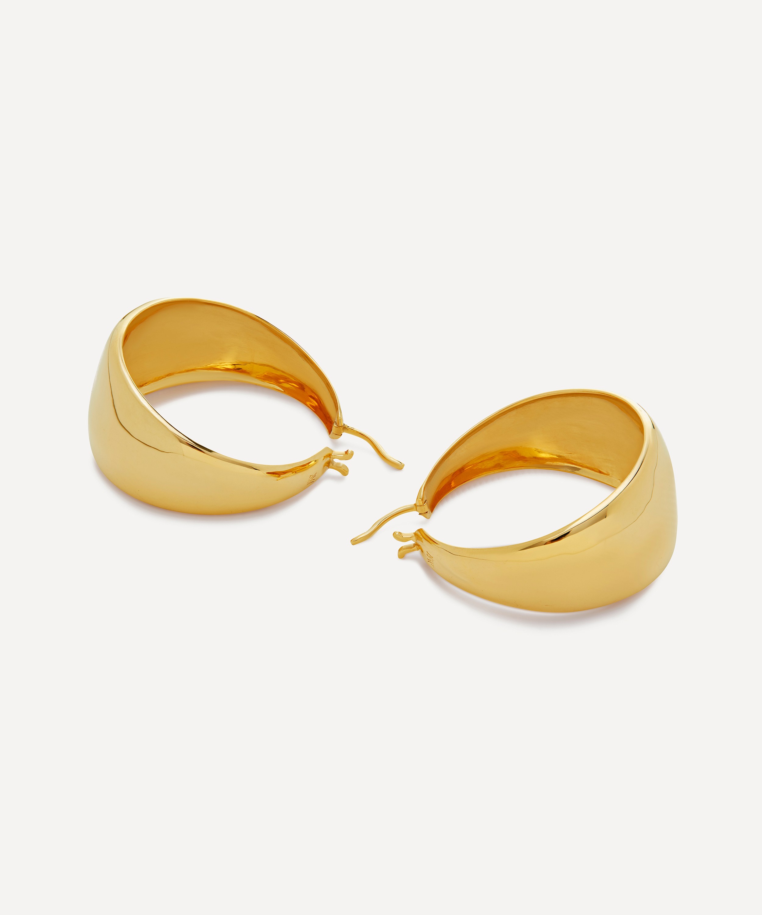 Monica Vinader - Kate Young 18ct Gold-Plated Vermeil Silver Large Hoop Earrings image number 2
