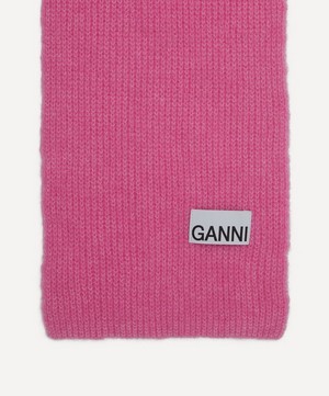 Ganni - Logo Patch Knit Scarf image number 2