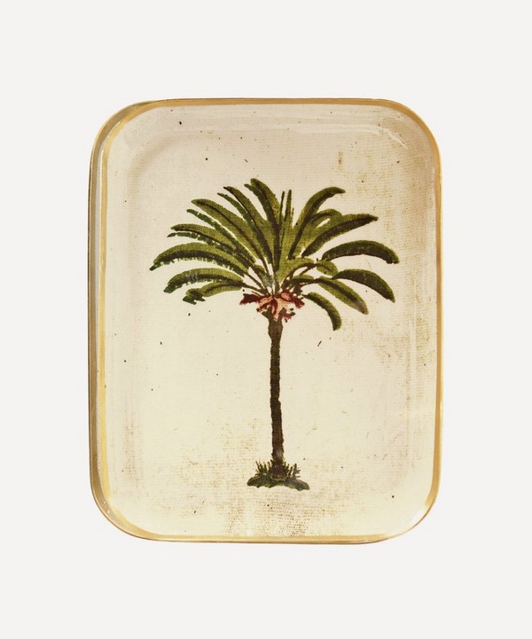 Boncoeurs - Palm Tree Small Rectangular Tray