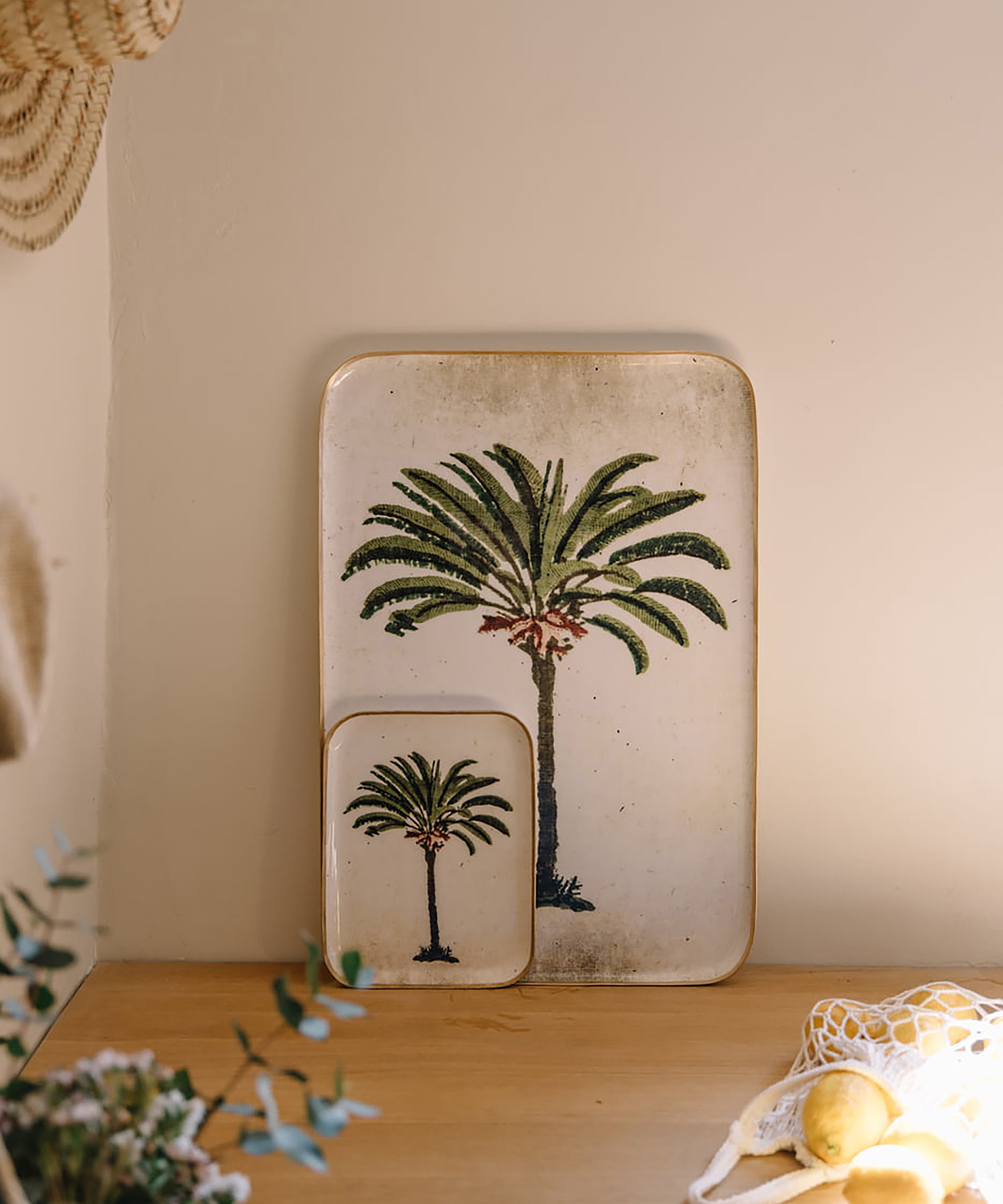 Boncoeurs - Palm Tree Small Rectangular Tray image number 1