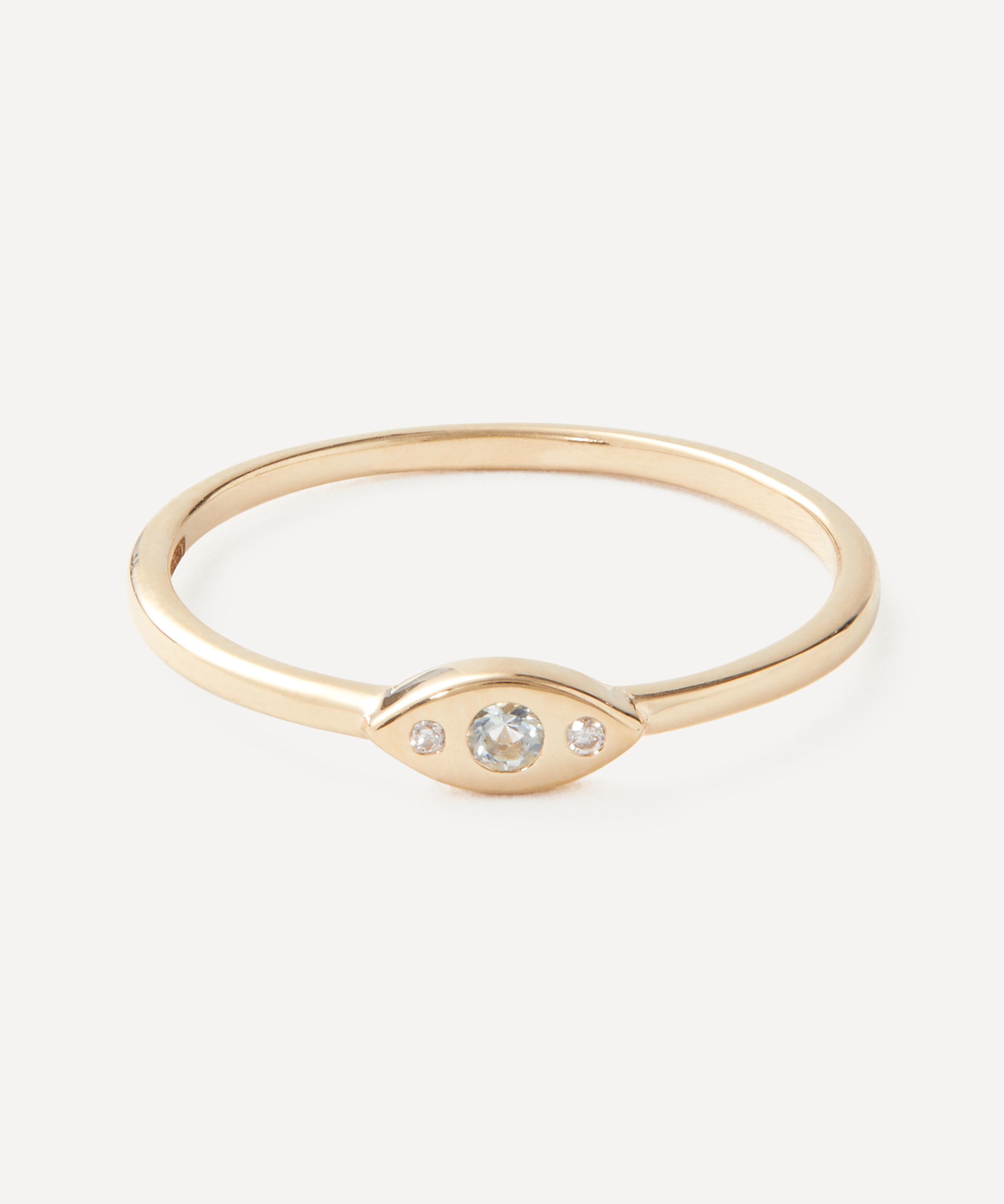 Melissa Joy Manning - 14ct Gold Mini Diamond Ring image number 0