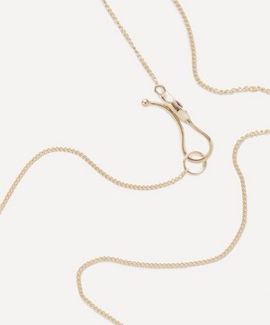 Melissa Joy Manning - 14ct Gold Classic Diamond and Garnet Drop Pendant Necklace image number 2