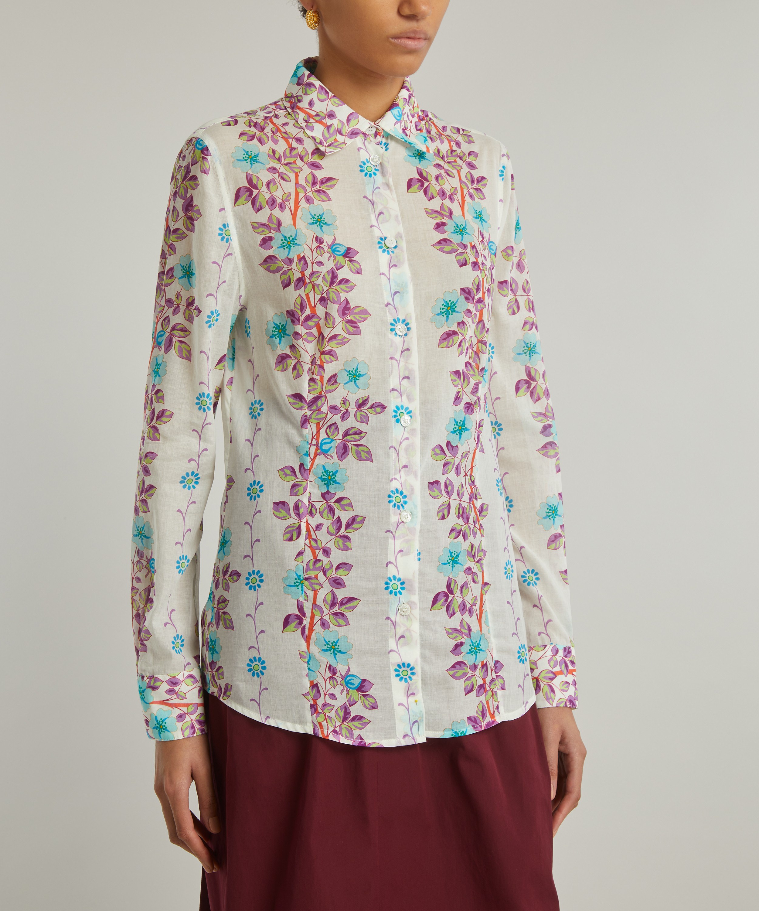 Etro - Floral Printed Cotton Shirt image number 2