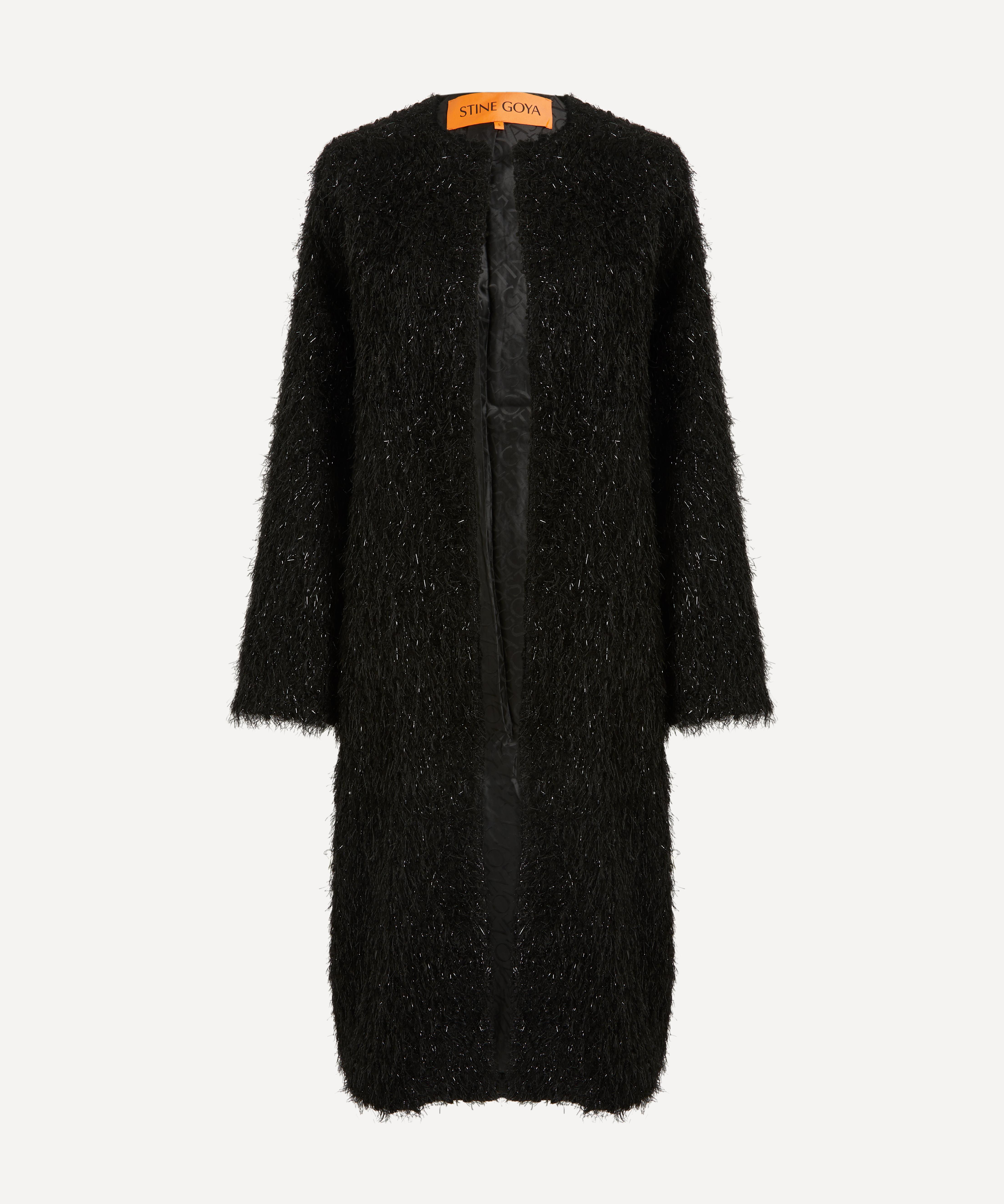Stine Goya - Alec Fluffy Black Coat image number 0
