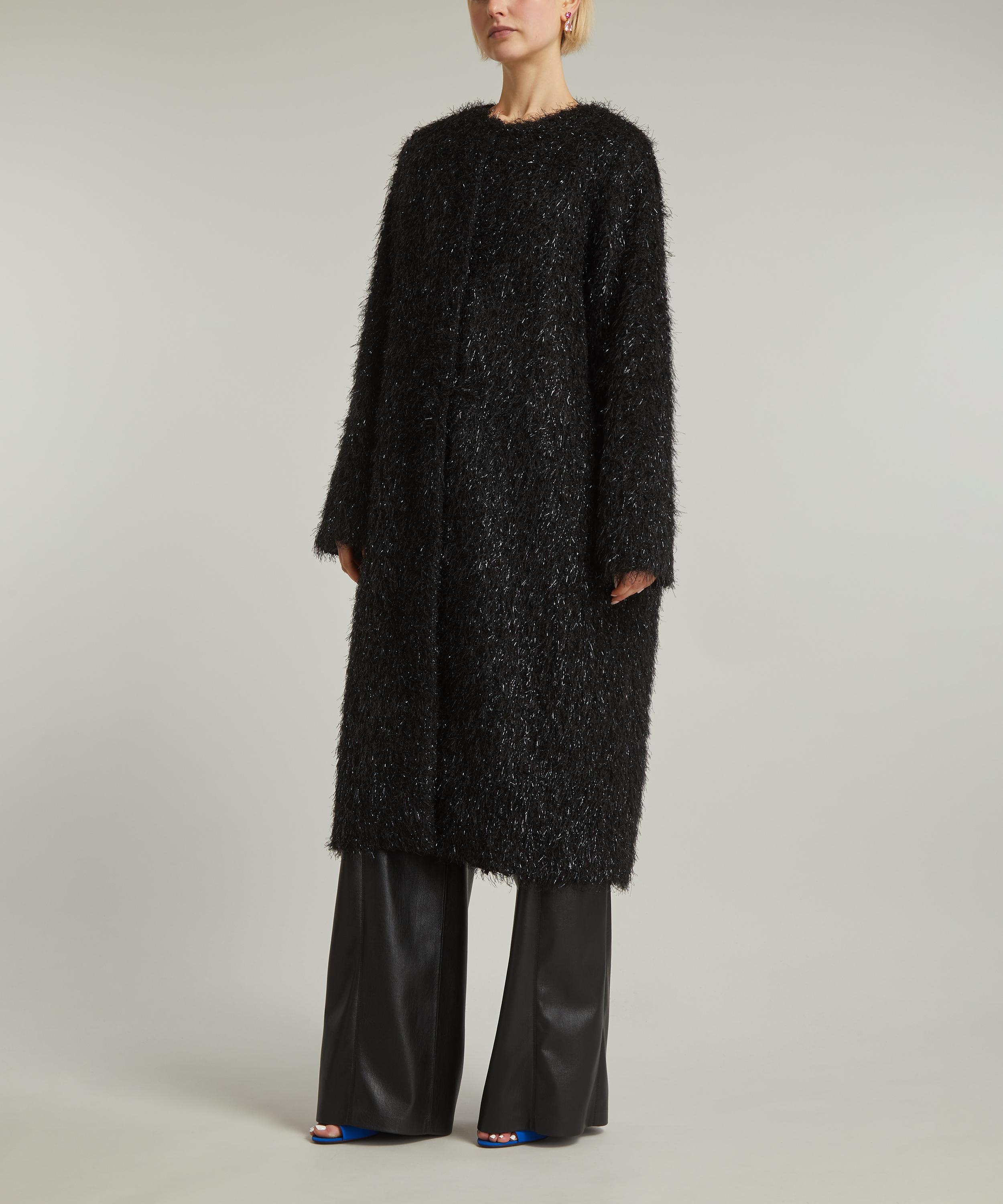 Stine Goya - Alec Fluffy Black Coat image number 2