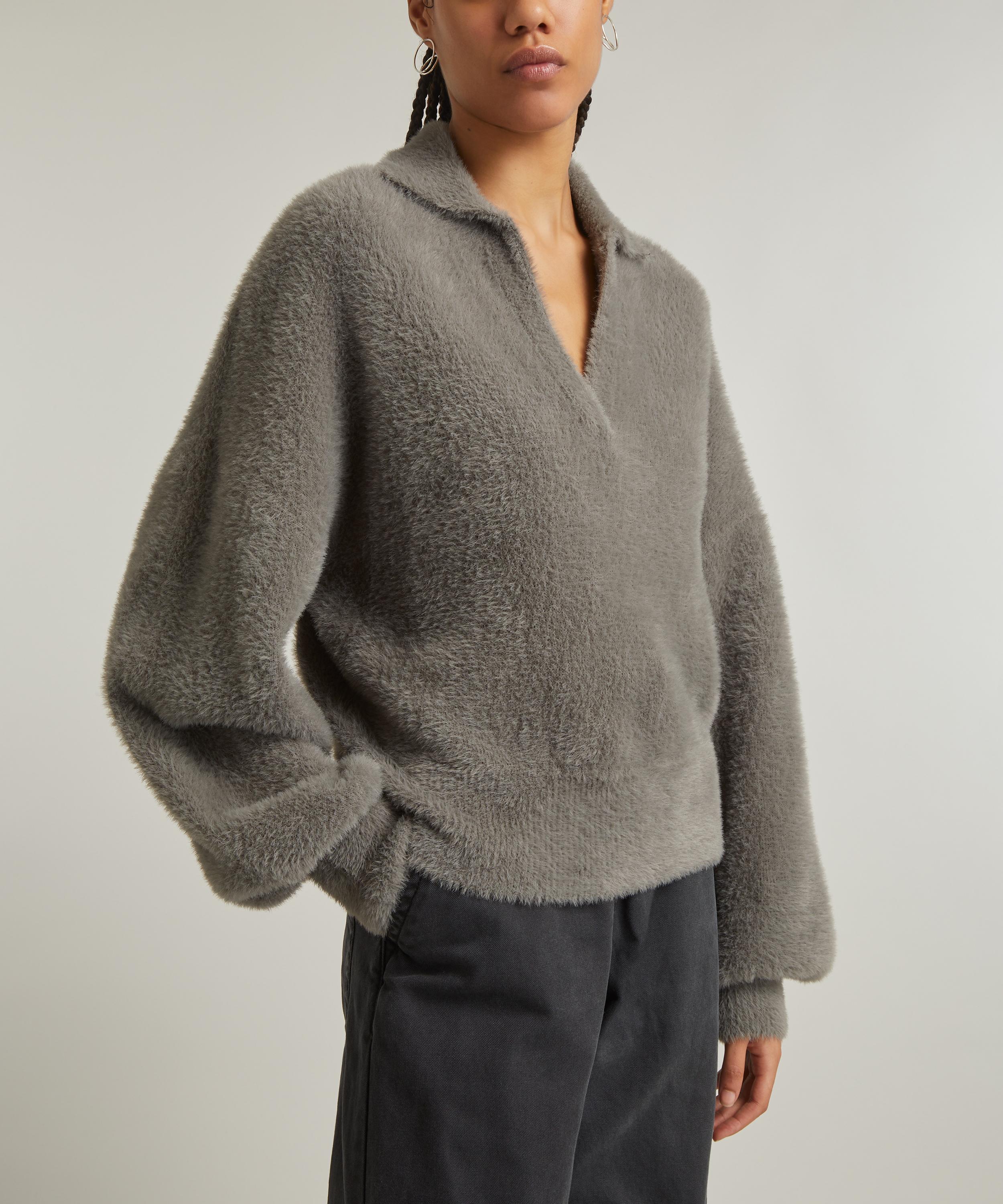 Stine Goya - Naia Taupe Fluffy-Knit Jumper image number 2