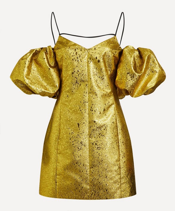 Stine Goya - Brera Luminescent Gold Mini-Dress