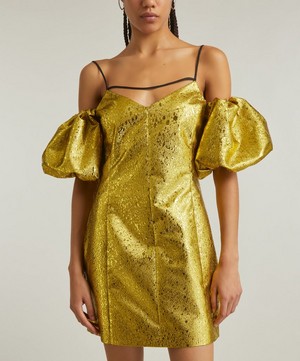Stine Goya - Brera Luminescent Gold Mini-Dress image number 2