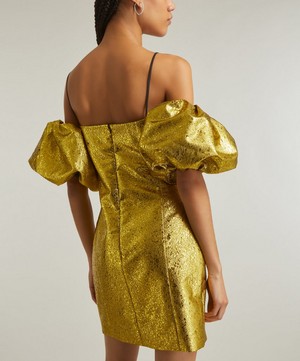 Stine Goya - Brera Luminescent Gold Mini-Dress image number 3