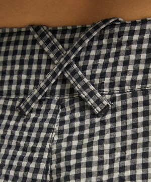 YMC - Deadbeat Gingham Check Wide-Leg Trousers image number 4