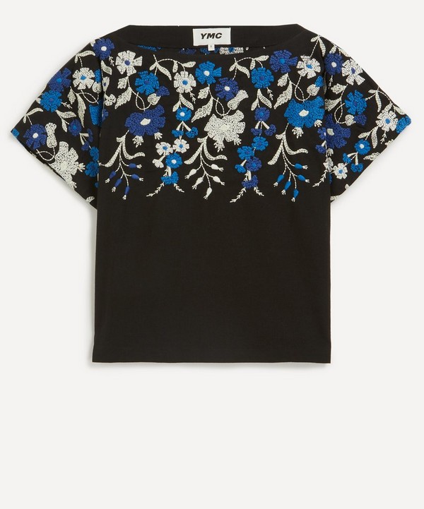 YMC - Magnolia Embroidered Short-Sleeve Top image number null