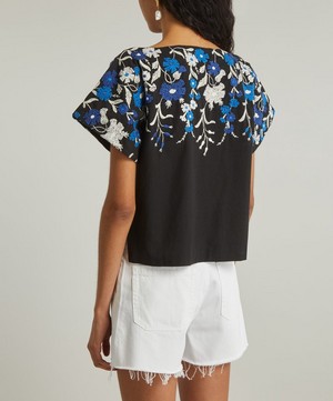 YMC - Magnolia Embroidered Short-Sleeve Top image number 3