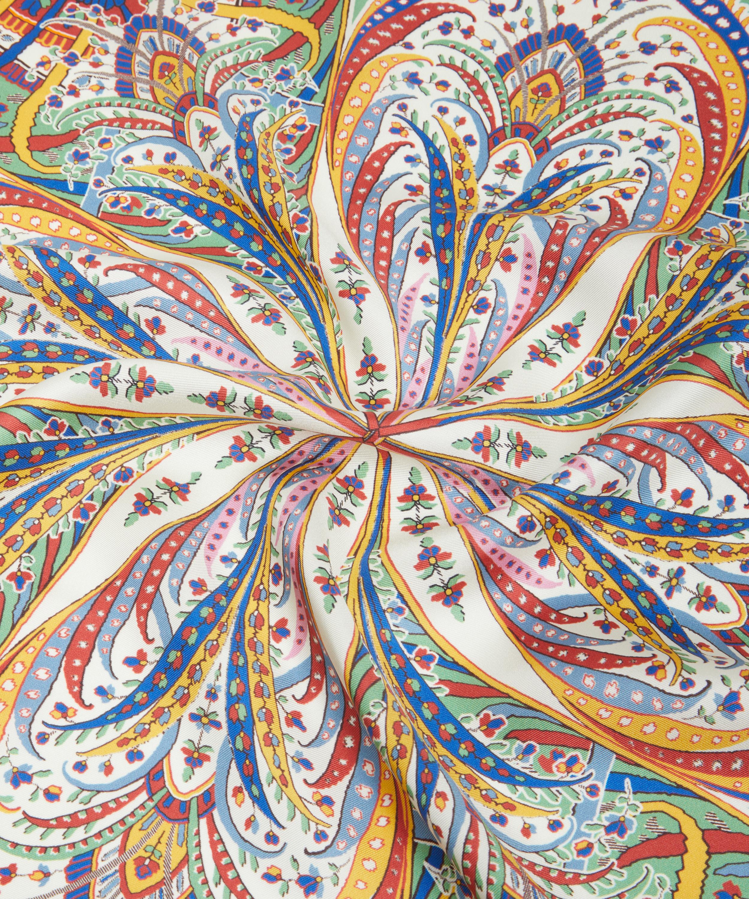 Etro - Multicolour Paisley Silk Square Scarf image number 3