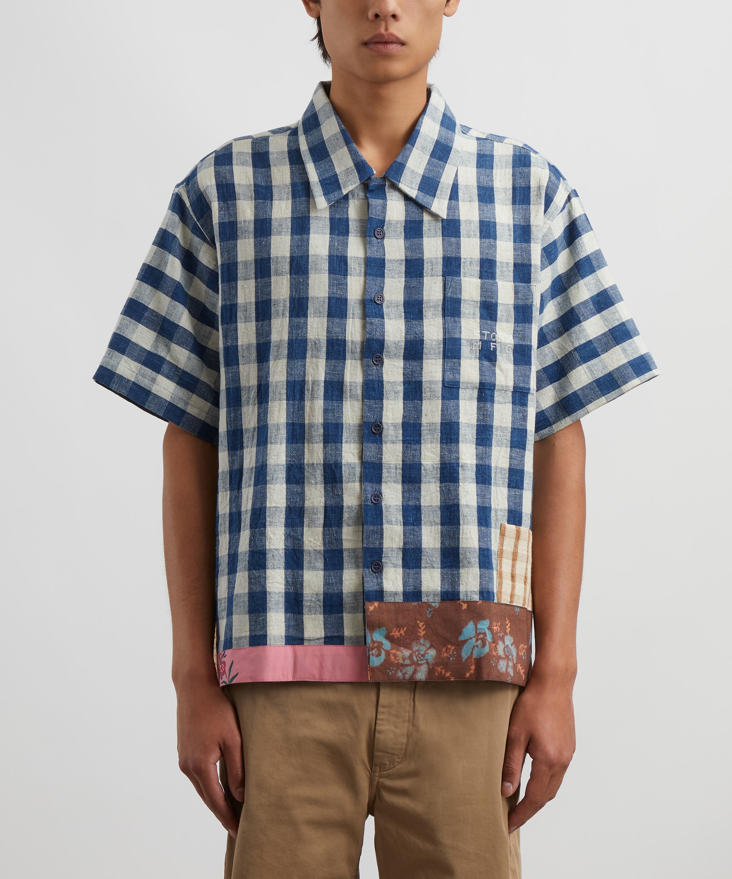 STORY mfg. - Uniform Patchwork Cotton Shirt image number 2