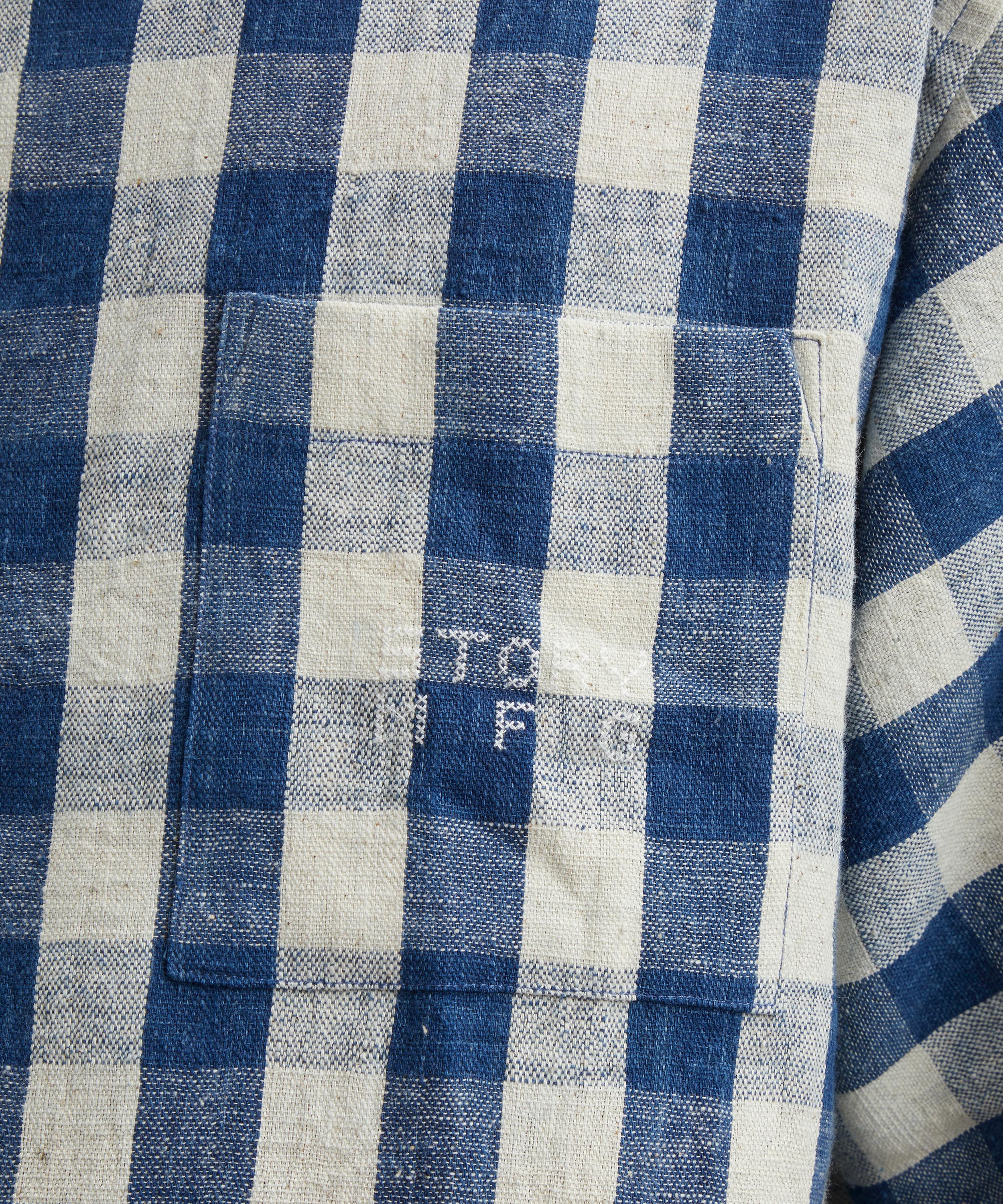 STORY mfg. - Uniform Patchwork Cotton Shirt image number 4