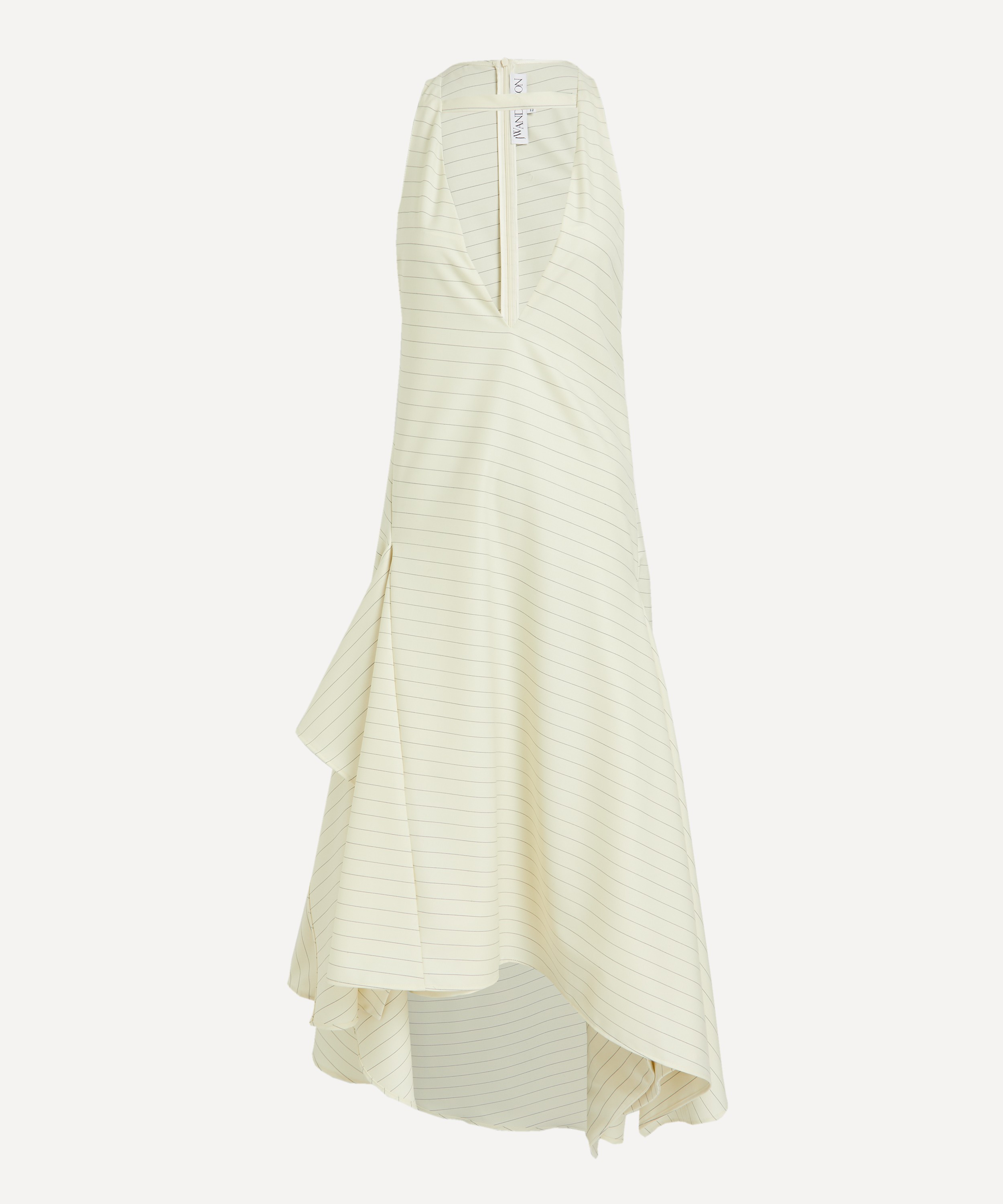 JW Anderson - V-Neck Panelled Pinstripe Dress